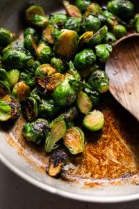 Garlic Maple Brussels Sprouts
